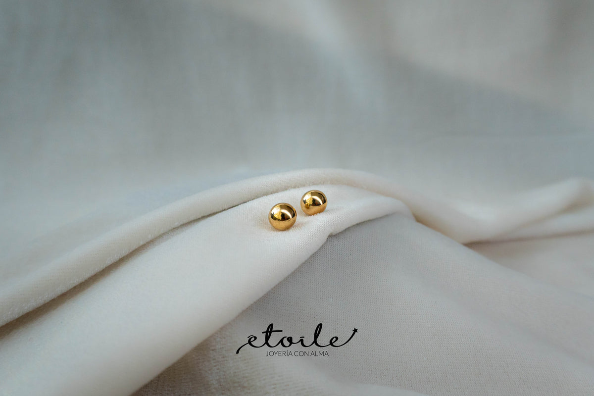 aretes topito bola lisa