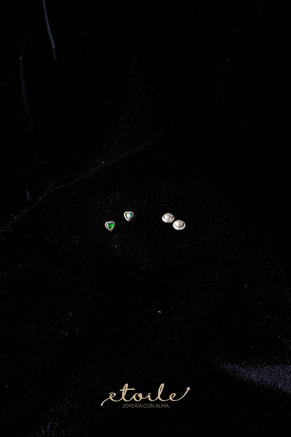 Topos corazón circón verde